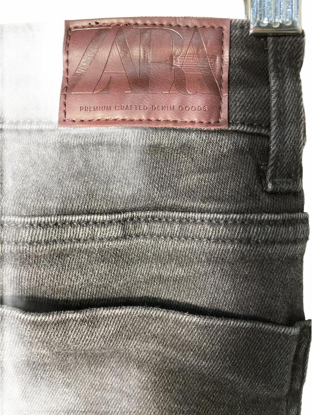 Zara Flared Denim Jeans Women's Size 4 Black Grunge Boho - Picture 3 of 7